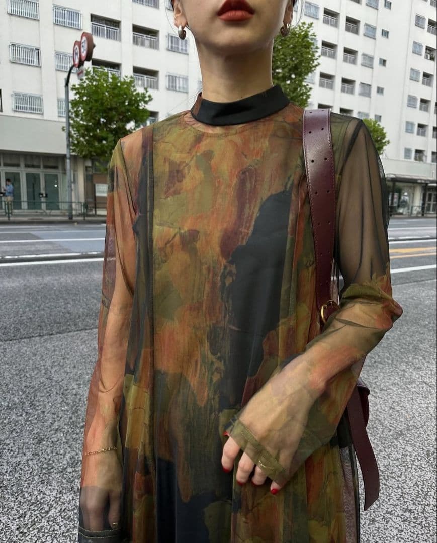 UND GYPSUM ART DRESS　ameri vintage