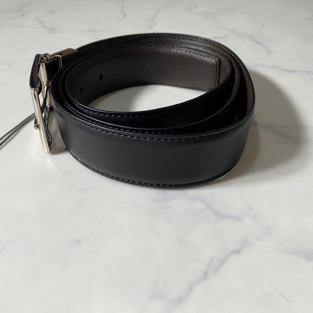 【未使用に近い】エルメネジドゼニア　ベルト　現行　タグ付き　イタリア製　レザー