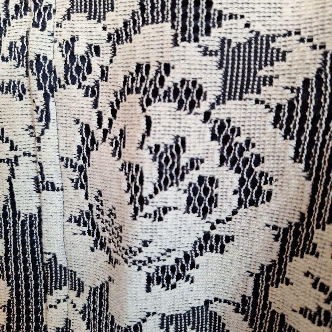 レリアン花柄織り 長袖ひざ丈ワンピース　サイズ13+