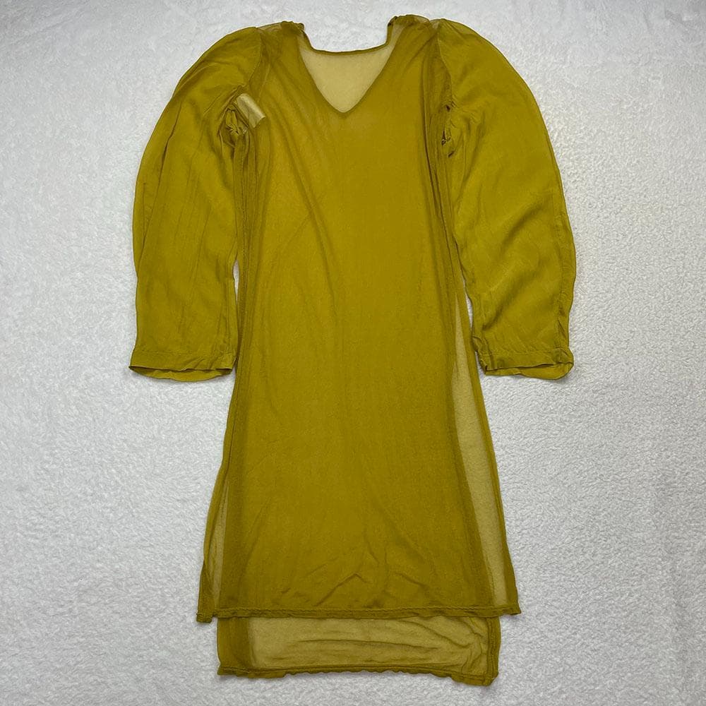 COMME des GARCONS　サイドスリットシアーロングTEE　マスタード