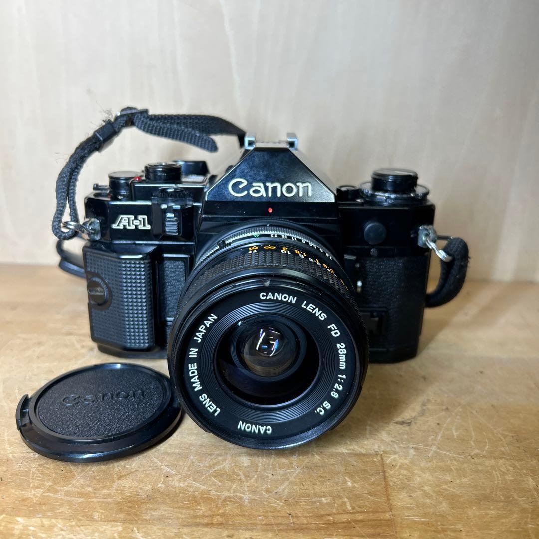 Canon A-1+FD 28mm f2.8 S.C 鳴きなし　完動美品