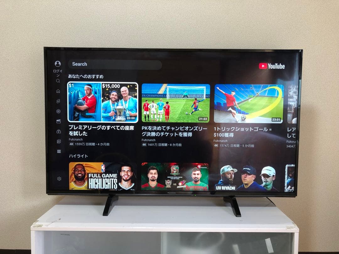 パナソニック 49V型 4K 液晶テレビ スマートビエラ TH-49FX600