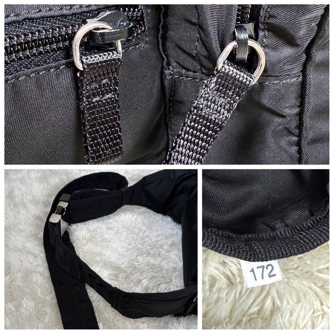 ラテ様【美品】PRADAプラダ 三角ロゴ ボディバッグ ウエストポーチ ナイロン