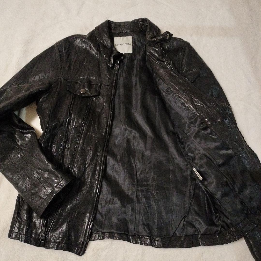 【美品】BUFFALO BOBS goat zip design leather