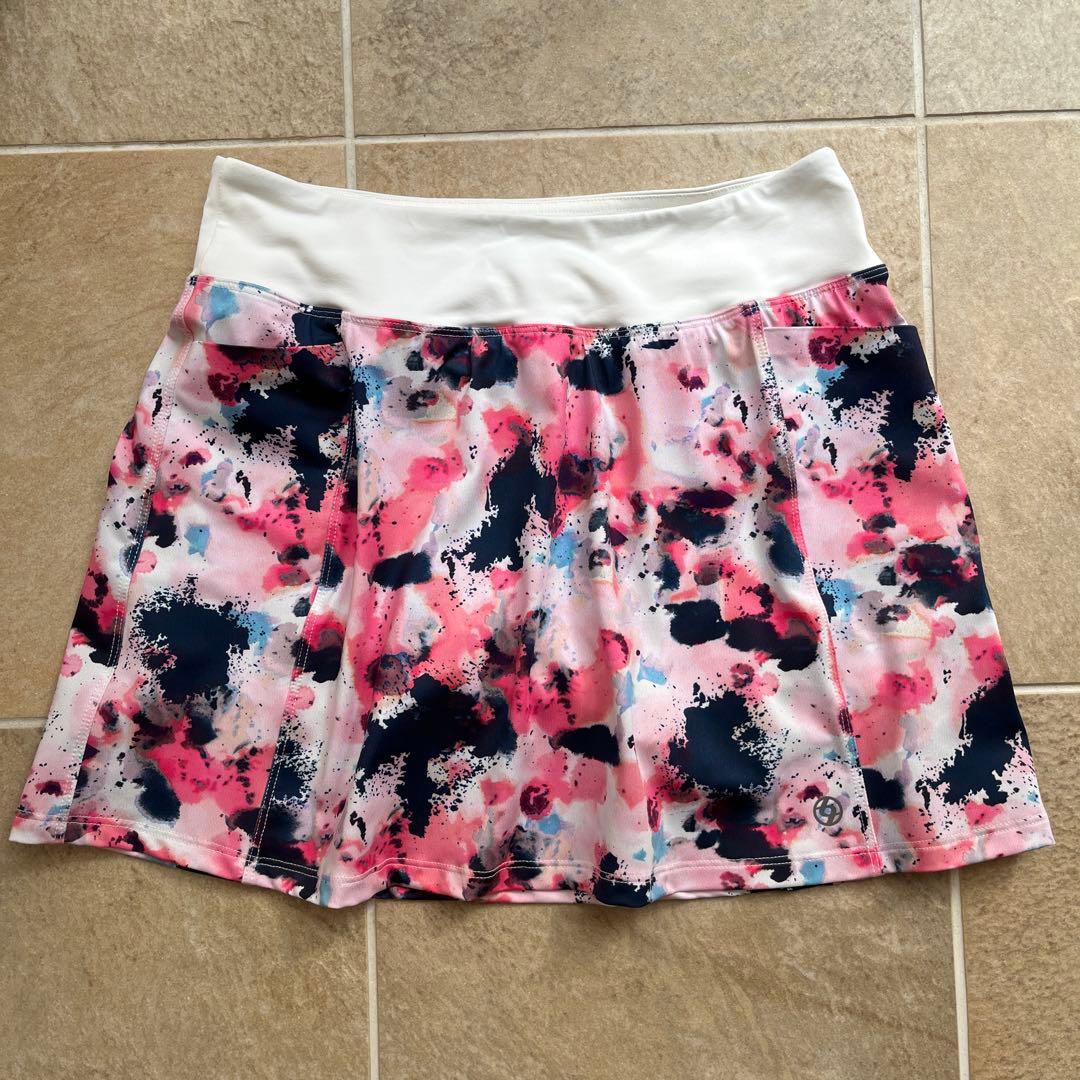 リージャ　テニススカート ピンク・ネイビー デザイン