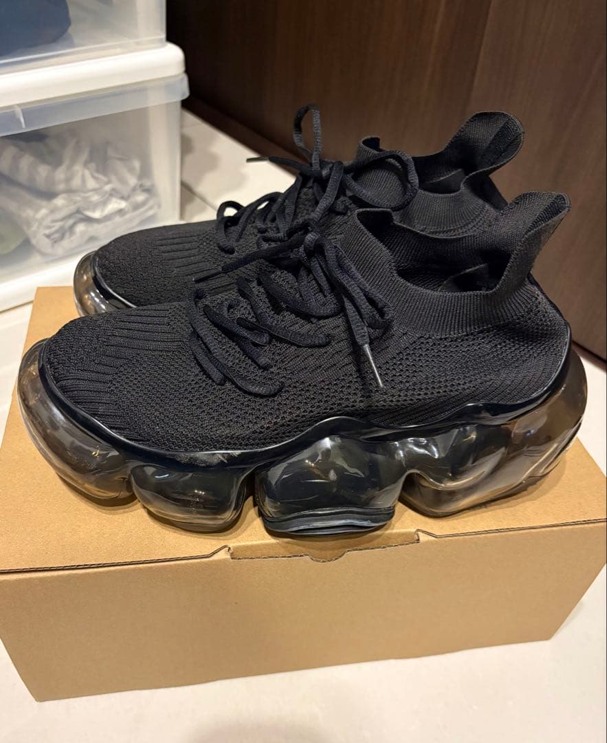 ground ブラック ニットスニーカー