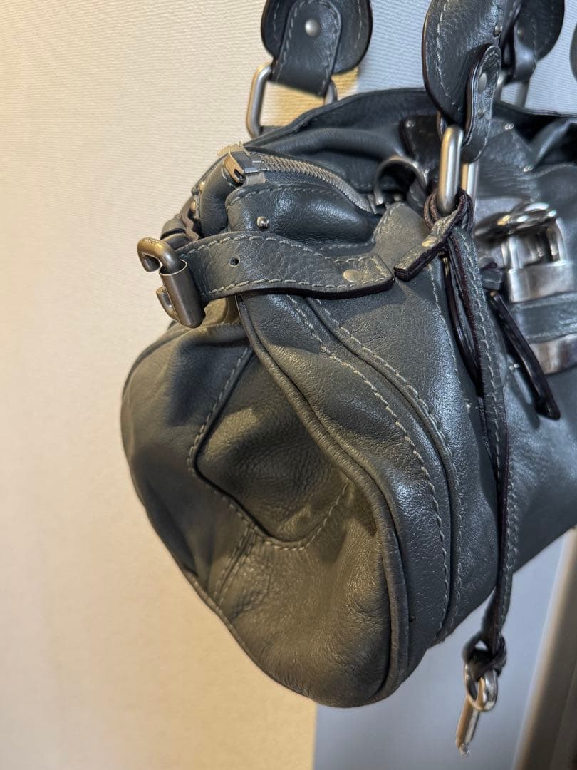 クロエ パディントン ハンドバッグ グレー シルバー金具 フィービー ファイロ