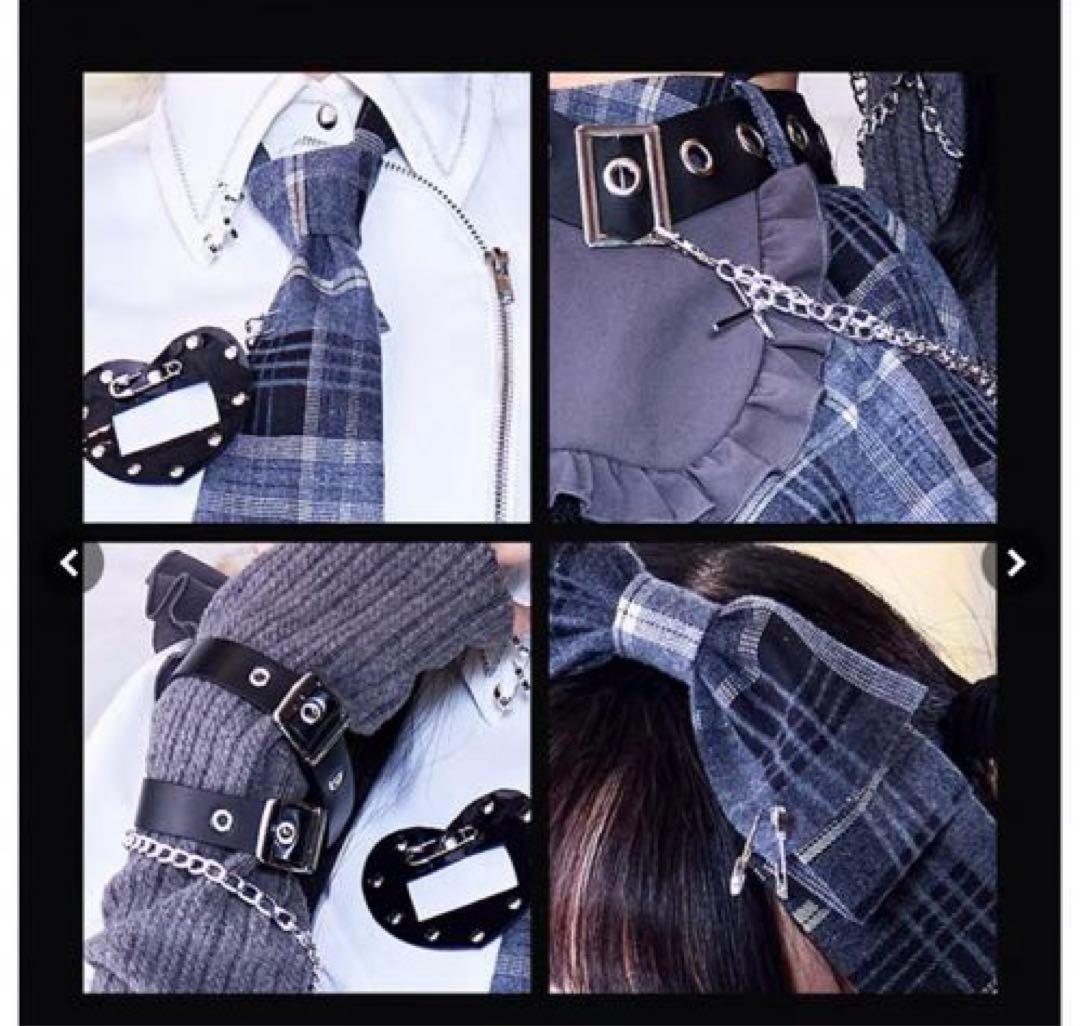 Malymoon ガーリーチェックパンククラッシュメイド コスプレ マリームーン