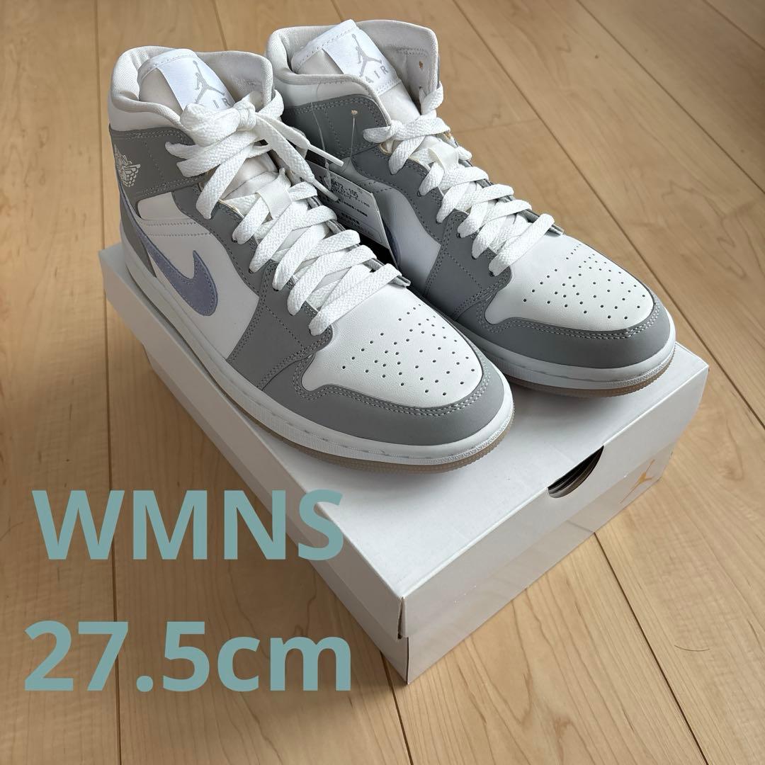 WMNS AIR JORDAN 1 MID アルミニウム-ウルフグレイ