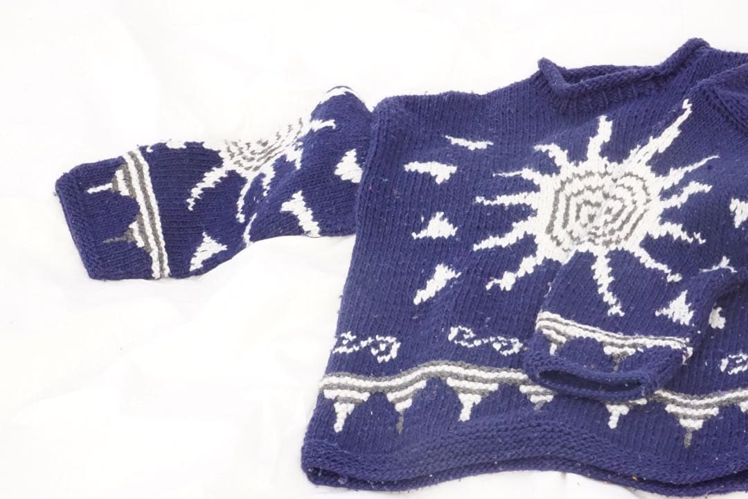 トップス Vintage 80s Hand Made Ecuador Knit