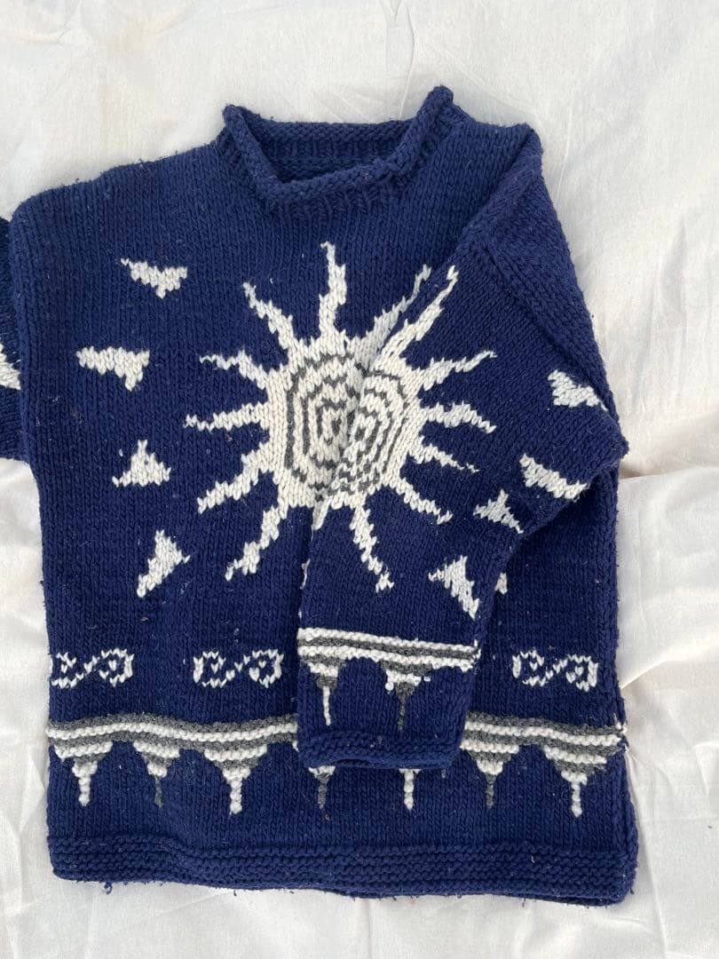 トップス Vintage 80s Hand Made Ecuador Knit