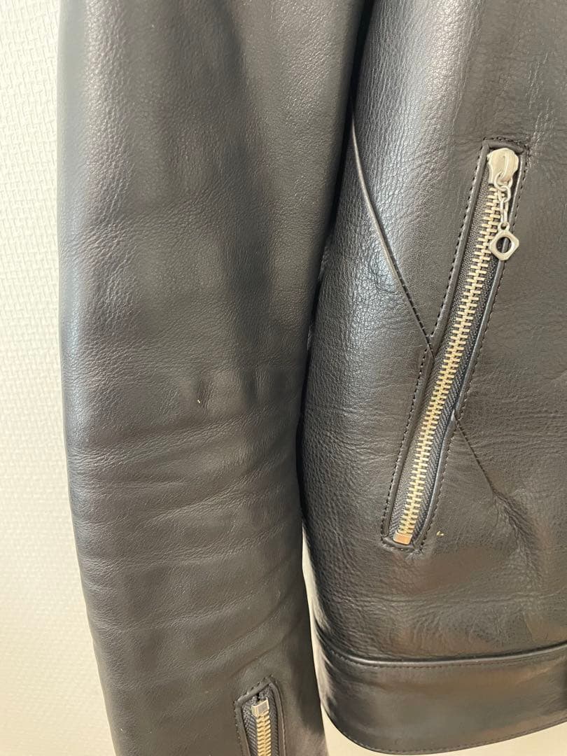 ミハラヤスヒロ　黒　レザーシングルライダースジャケット