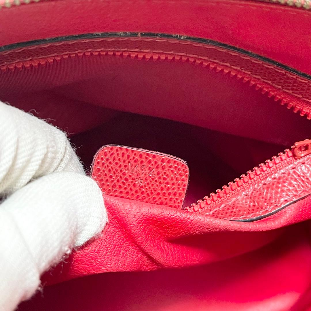 【良品】セリーヌ　2way ハンドバッグ　ボリードブガッティ　レザー　赤