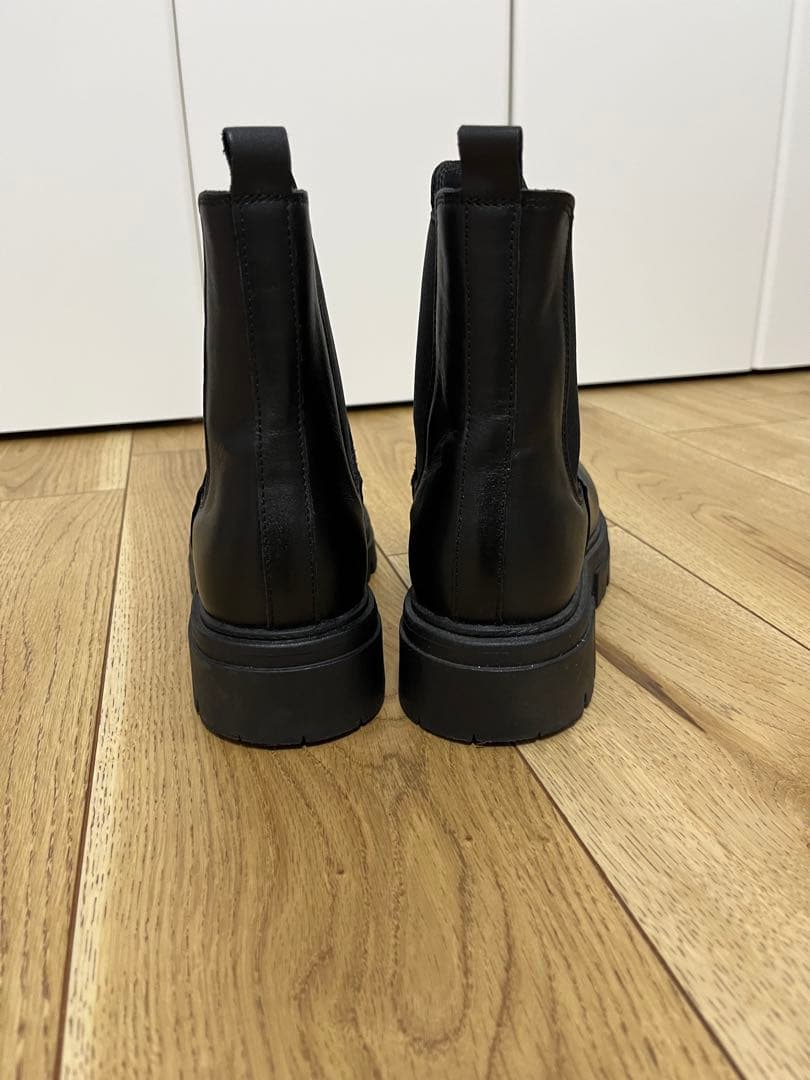 【33RU】REMME ブラック サイドゴアブーツ 厚底 レザー