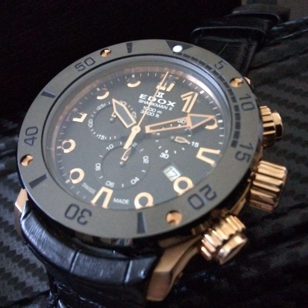 EDOX■シャークマン■500M防水■限定モデル■エドックス■ローズゴールド