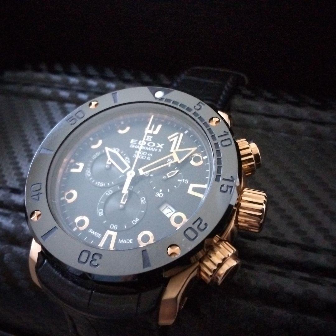 EDOX■シャークマン■500M防水■限定モデル■エドックス■ローズゴールド