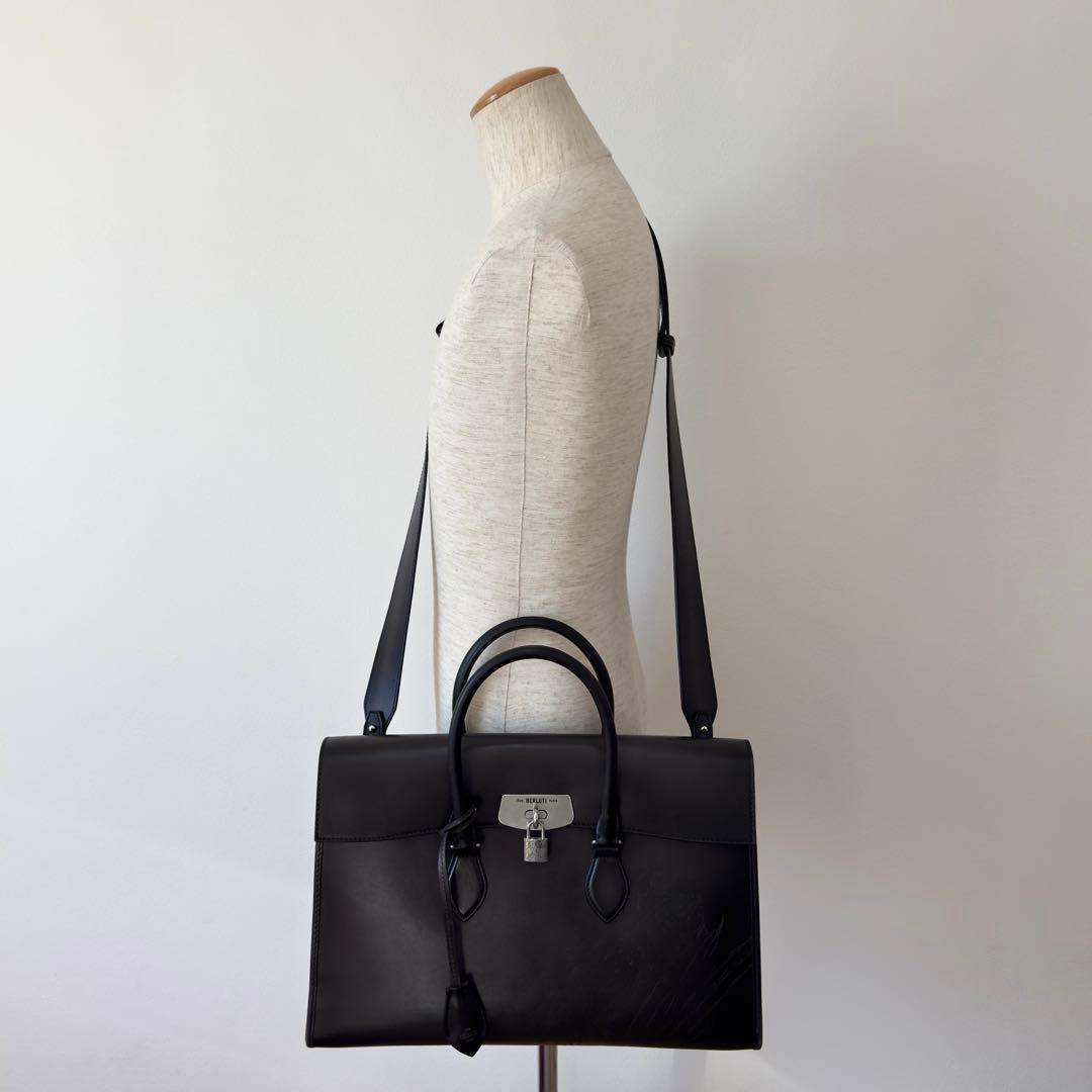 極美品 定価72.6万円 ベルルッティ エミーオ スクリットレザーブリーフケース