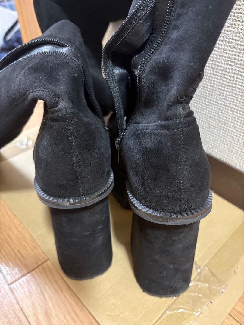 EMODA スクエアフィットロングブーツ Lサイズ