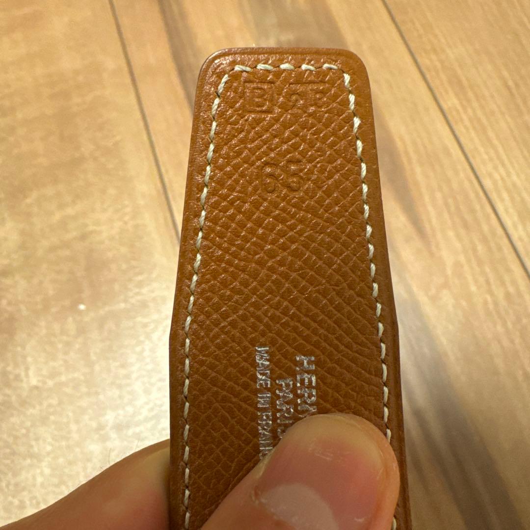 HERMES 黒レザー ベルト