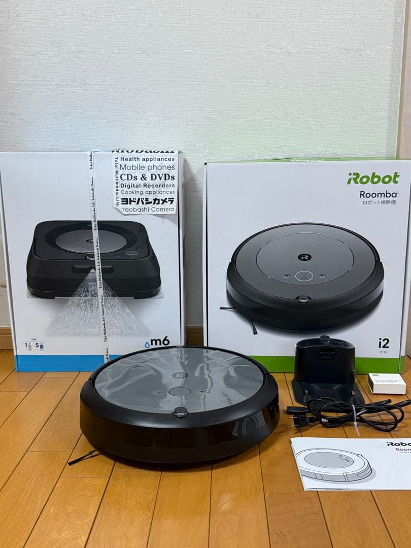【新品と中古】iRobot Roomba i2 & m6 ロボット掃除機セット