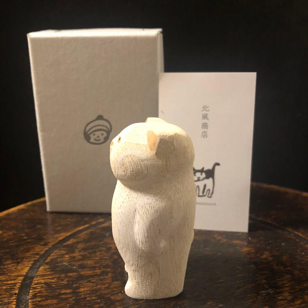 ドラエモン88 キタカゼパンチさん 木彫猫 箱付き