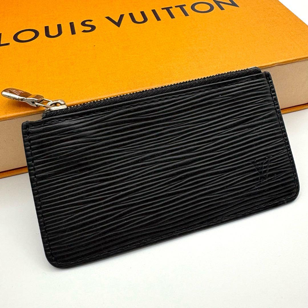 ルイヴィトン ポシェットクレ エピ レザー ケース ブラック 黒 ノワール