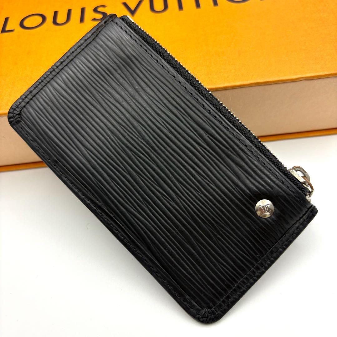 ルイヴィトン ポシェットクレ エピ レザー ケース ブラック 黒 ノワール