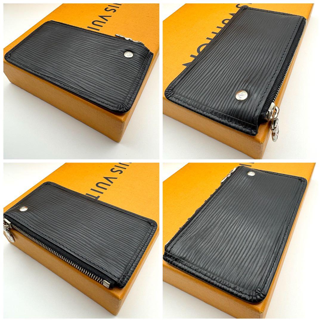 ルイヴィトン ポシェットクレ エピ レザー ケース ブラック 黒 ノワール