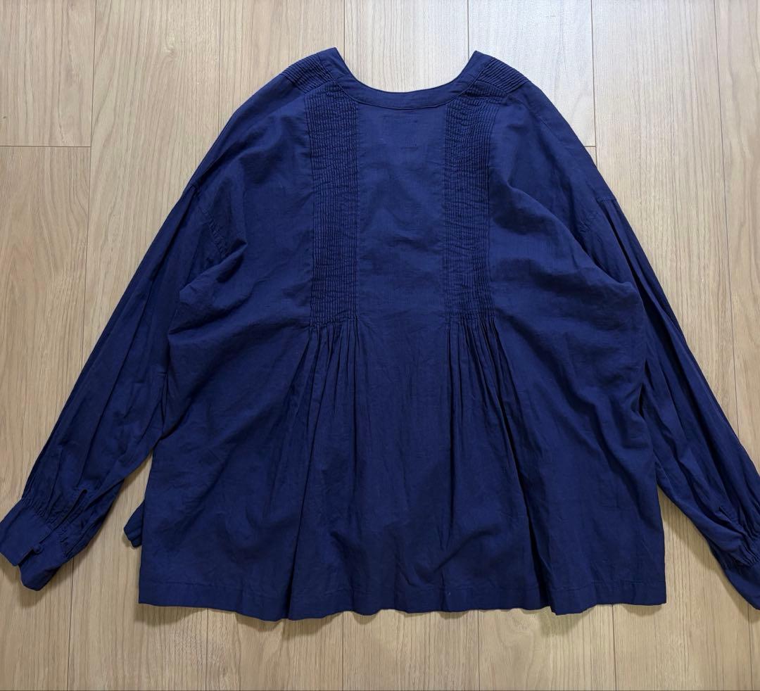 美品　maison de soil メゾンドソイル　コットンピンタックブラウス