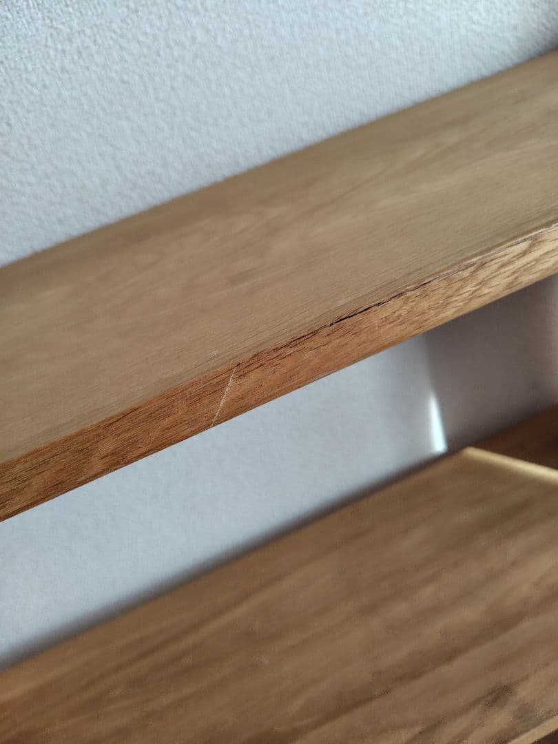 無印良品スタッキングウッドシェルフ3段ワイドオーク