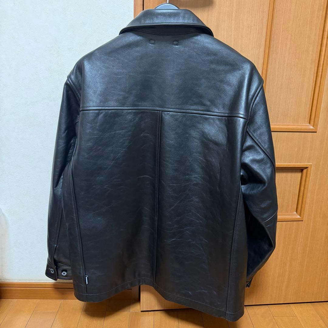 ジャケット・アウター NEIGHBORHOOD LEATHER CAR COAT BLACK M