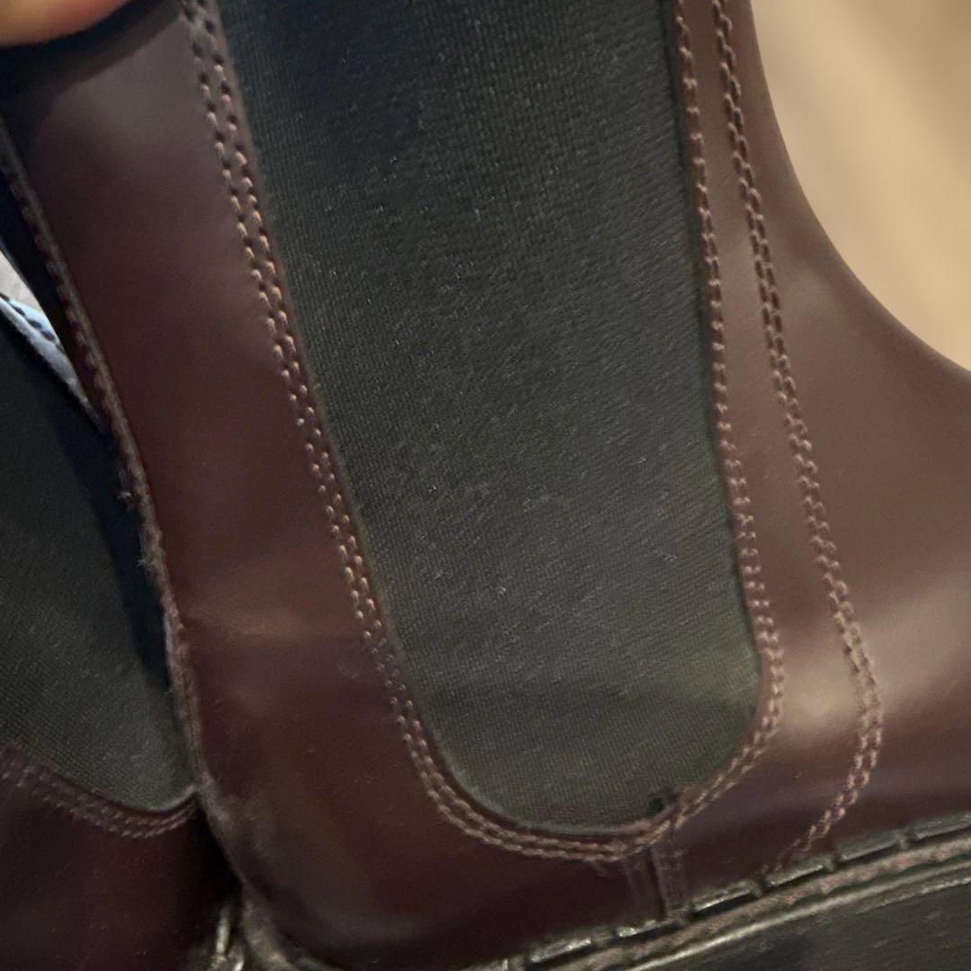 TOP'S バーガンディ サイドゴアブーツ