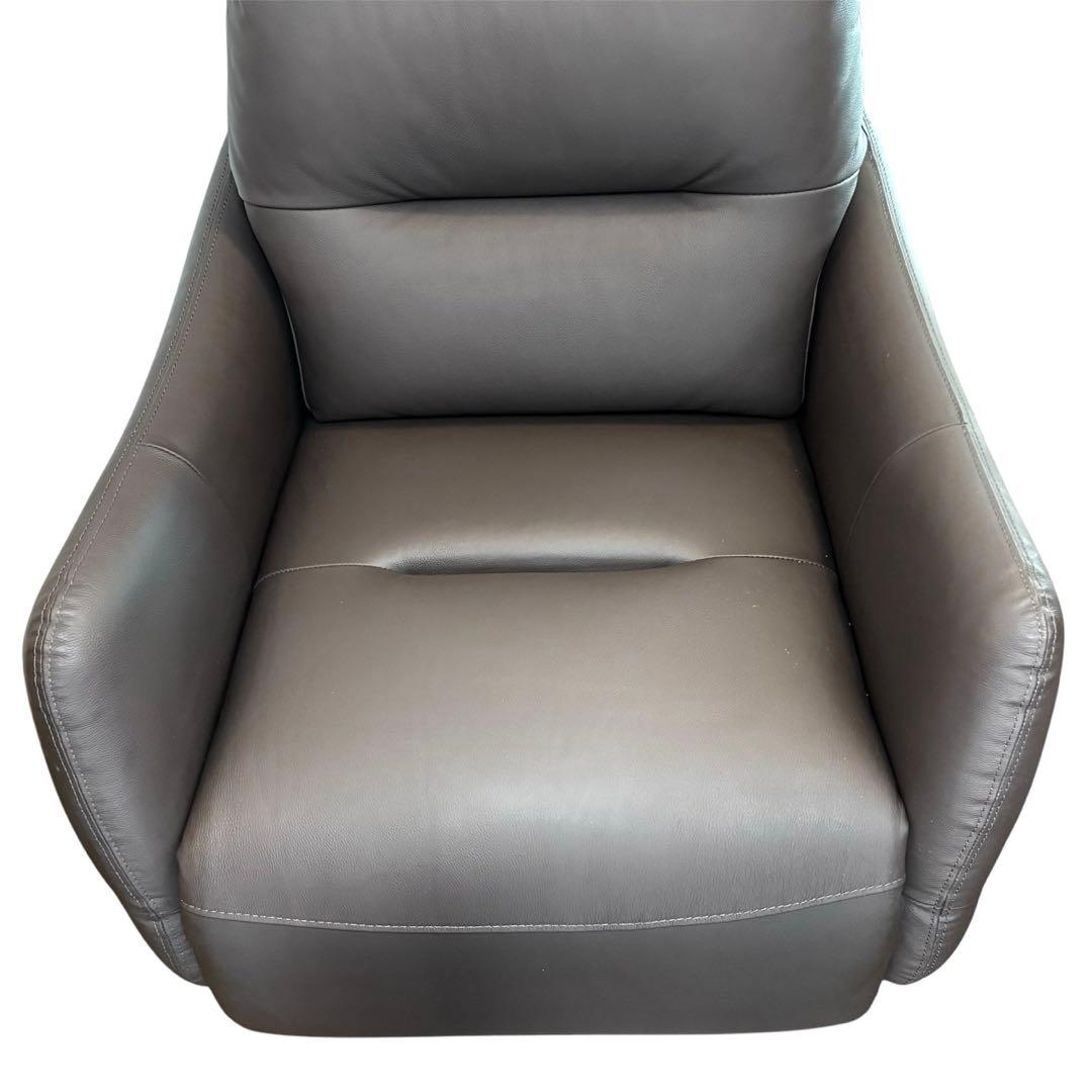 ニトリ 電動本革リクライニングソファ パーソナルチェア1人掛け ダークブラウン