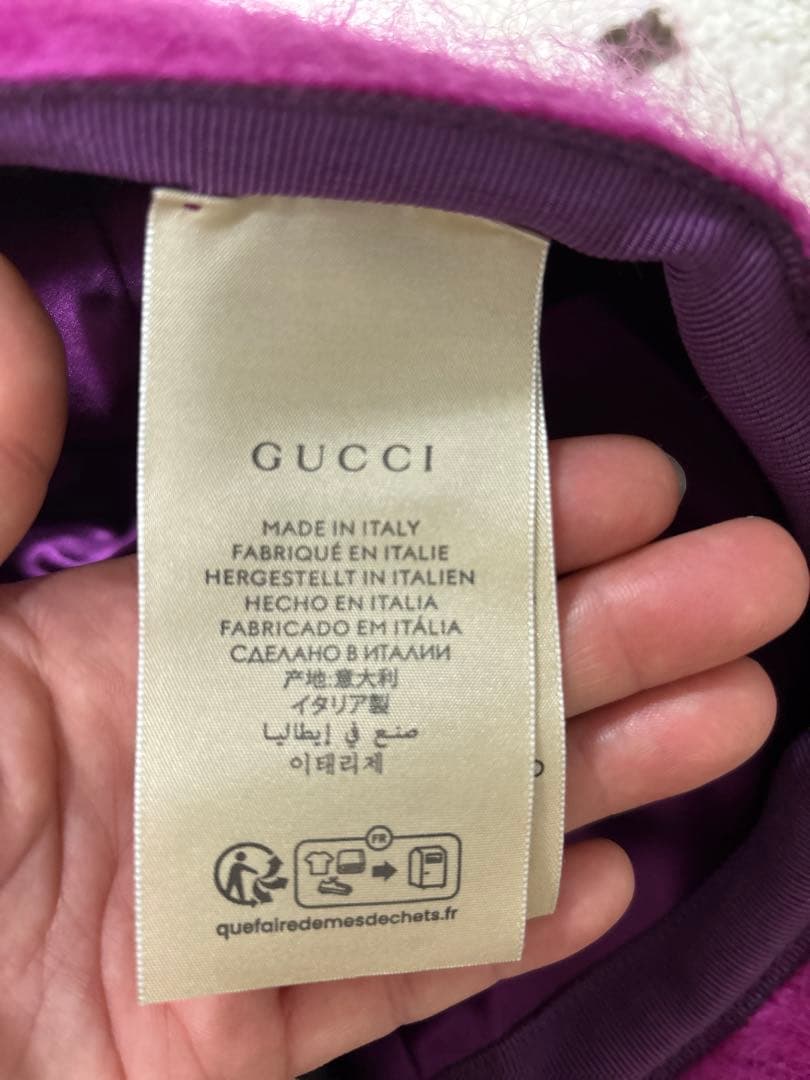 正規品　ほぼ未使用　GUCCI 正規品 もこもこキャップ 秋冬