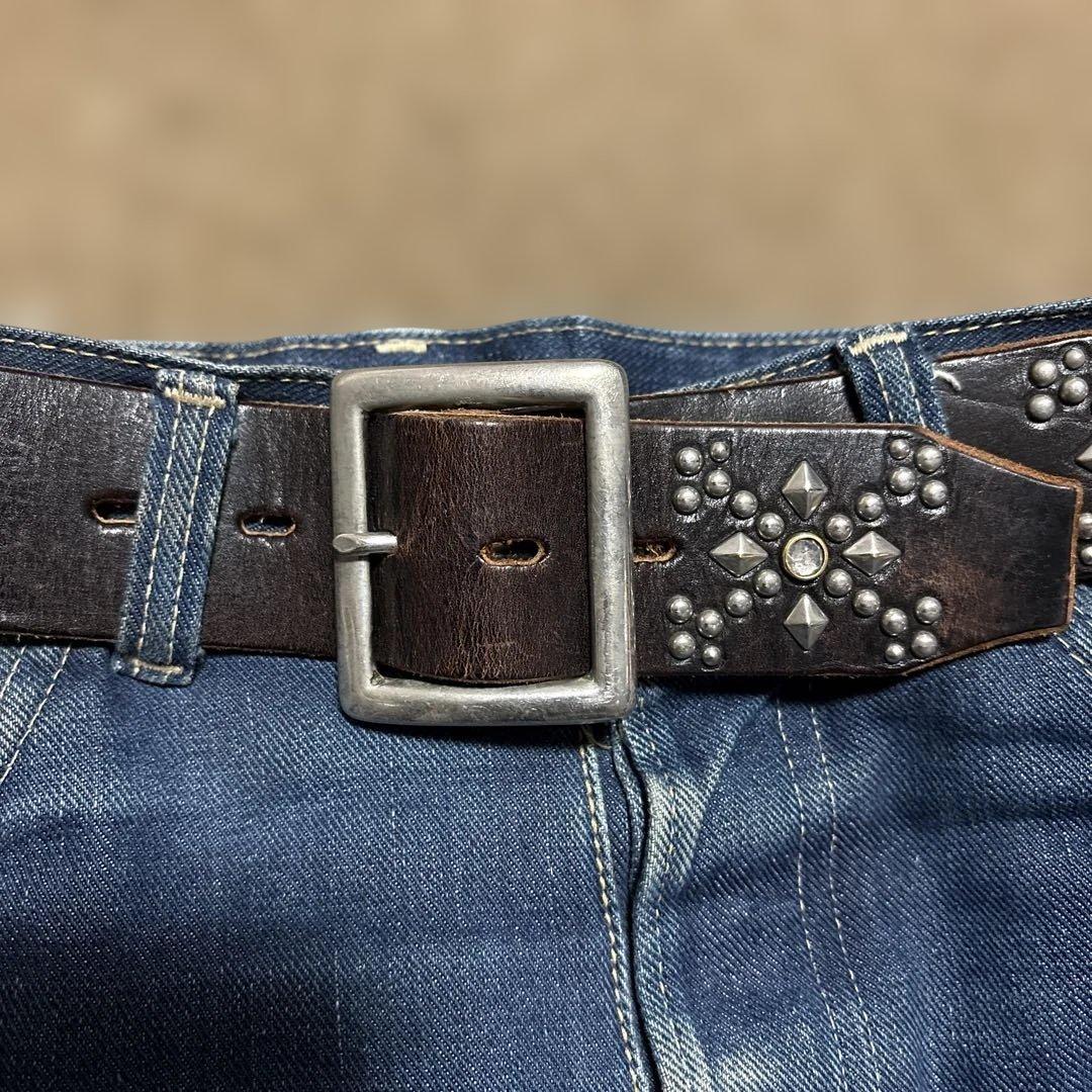 34inch HTC ANOTHER HEAVEN レザー　スタッズベルト　黒