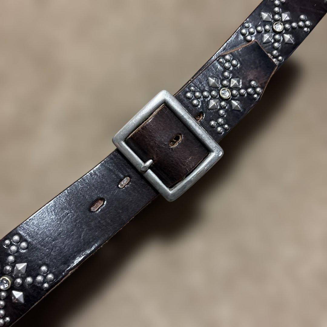 34inch HTC ANOTHER HEAVEN レザー　スタッズベルト　黒