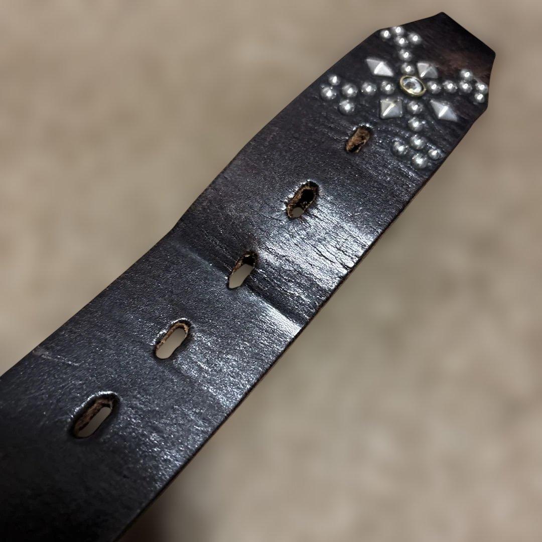 34inch HTC ANOTHER HEAVEN レザー　スタッズベルト　黒