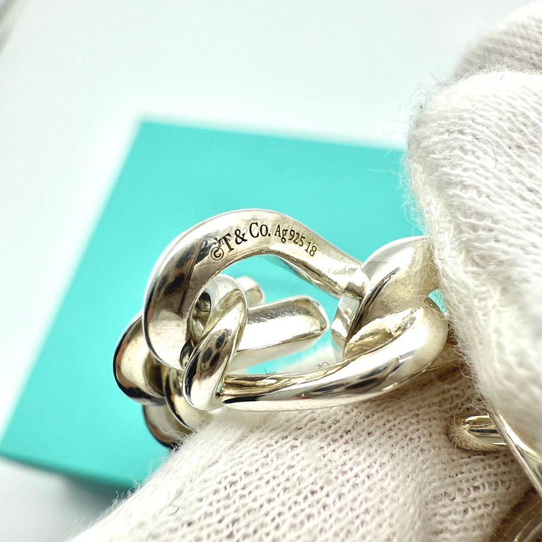 極美品 Tiffany フォージ ミディアム リンク ブレスレット シルバー