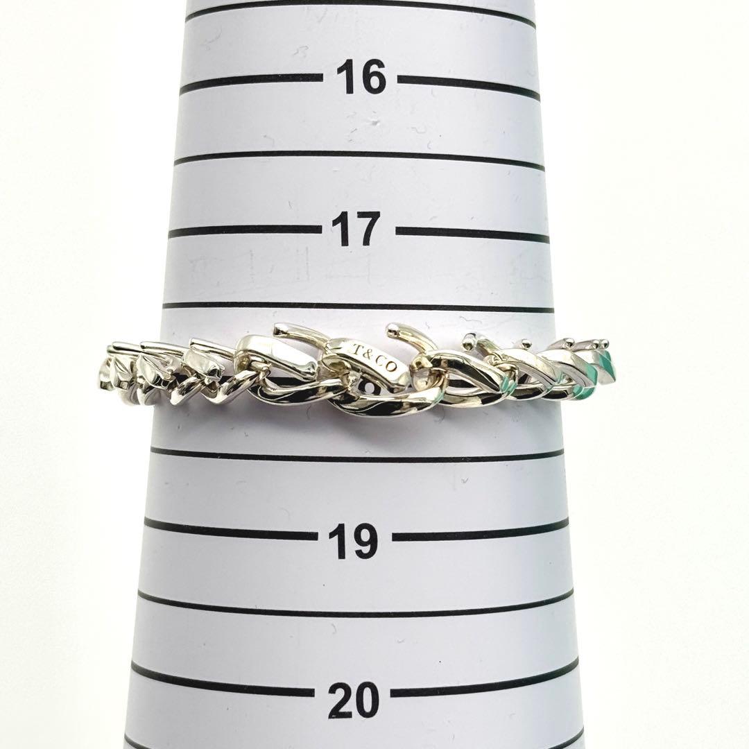 極美品 Tiffany フォージ ミディアム リンク ブレスレット シルバー