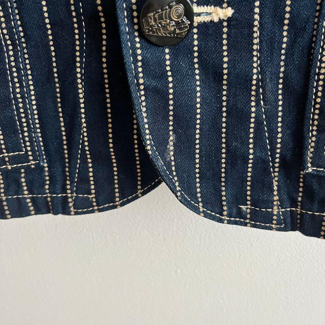 【 Sugar Cane 】 シュガーケーン ベスト 36 デニム ストライプ