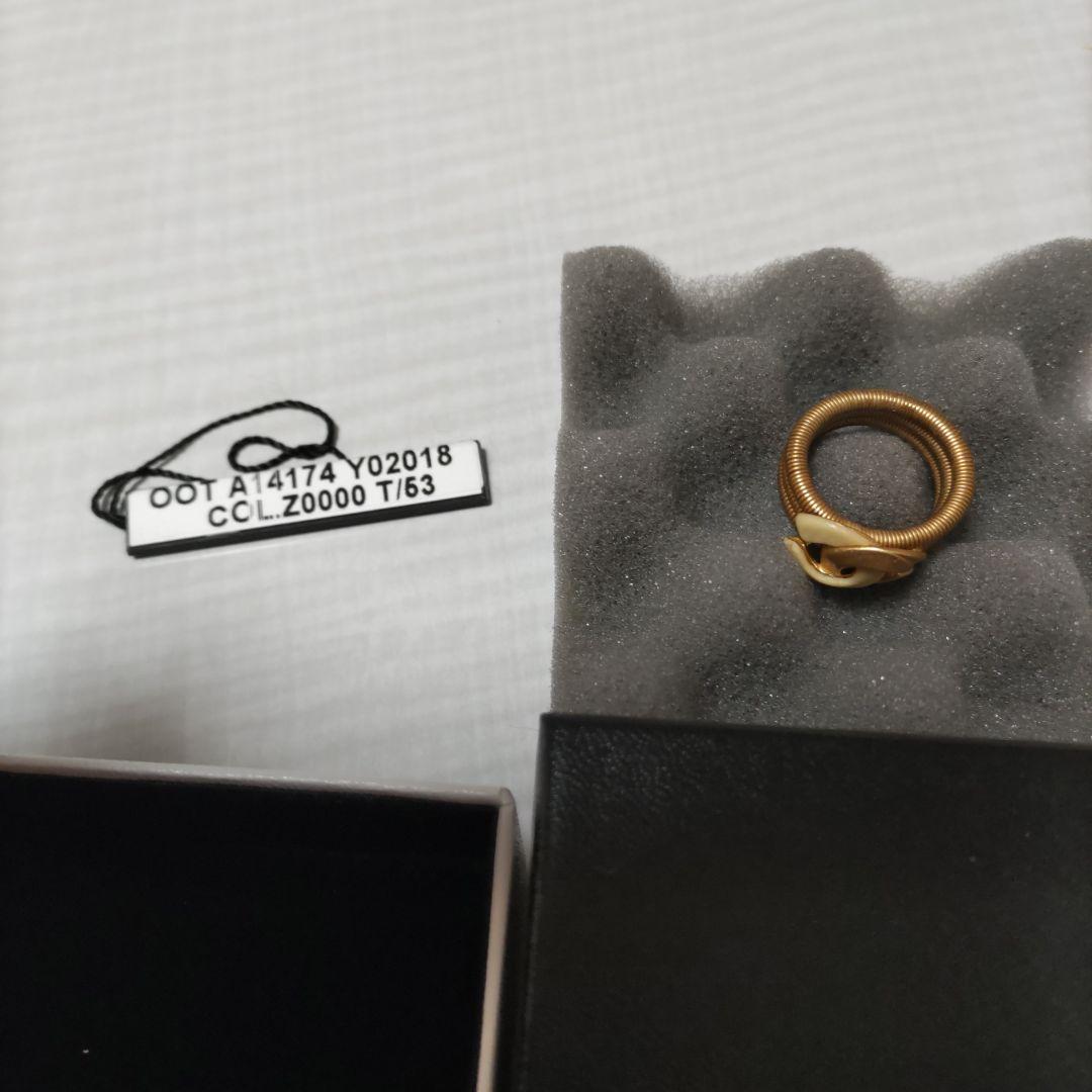 ゴールド ホワイト ツイストデザインリング