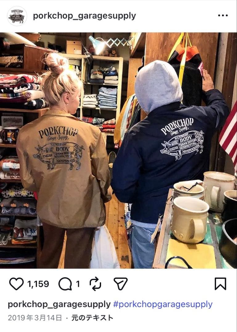 ト*ル様 PORKCHOP ポークチョップ ナイロン　コーチジャケット　Lサイズ