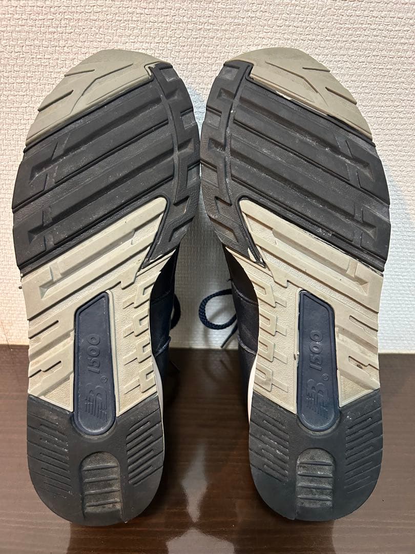 New Balance M1500ネイビー　レザースニーカー