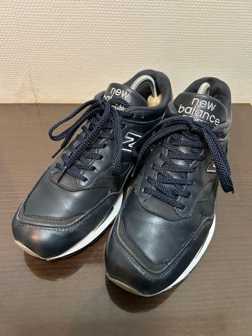 New Balance M1500ネイビー　レザースニーカー