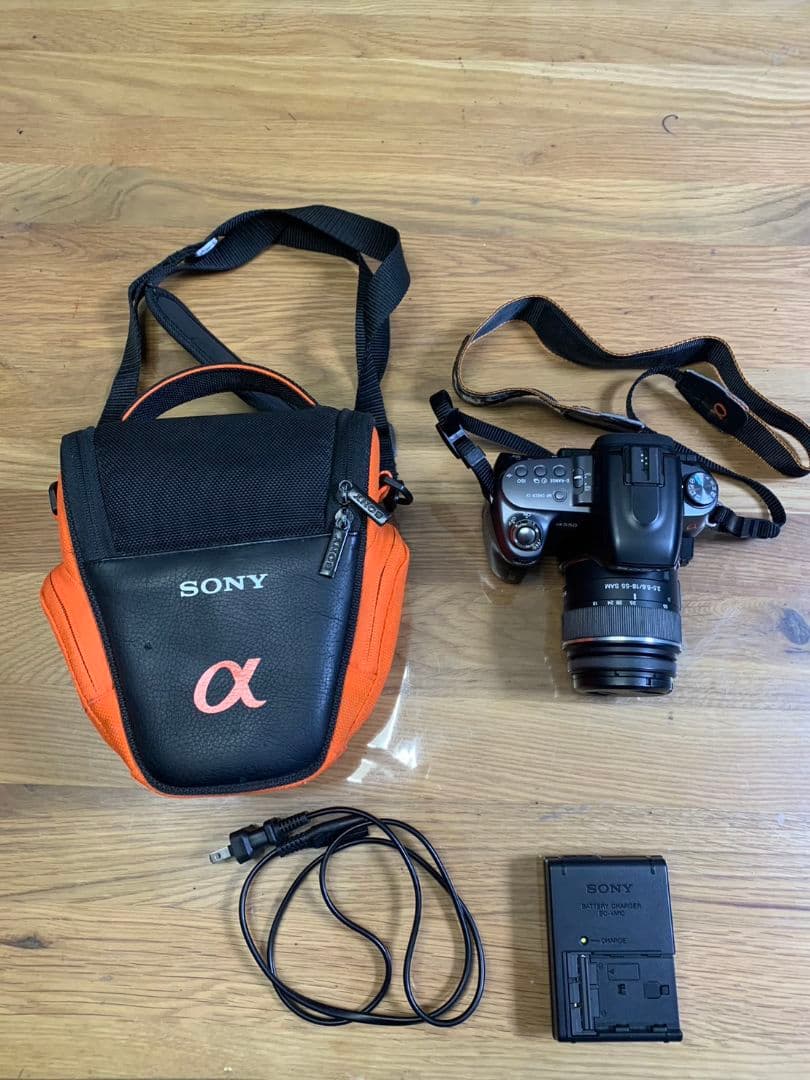 SONY α550 DSLR-A550 レンズ、純正バッグ付き