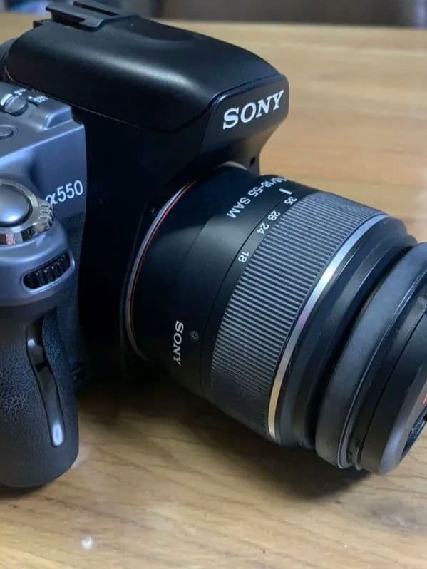 SONY α550 DSLR-A550 レンズ、純正バッグ付き