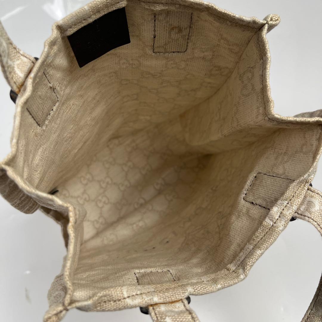 【極美品】　グッチ　バック　バッグ　トートバッグ　GG柄 レディース