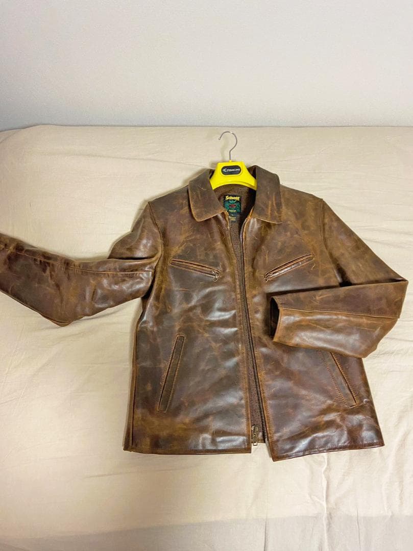 【対面受け渡しあり】革ジャン　schott673　着画あり