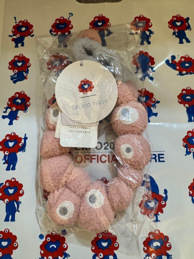 関西万博ジェラピケミャクミャクのヘアバンドです。