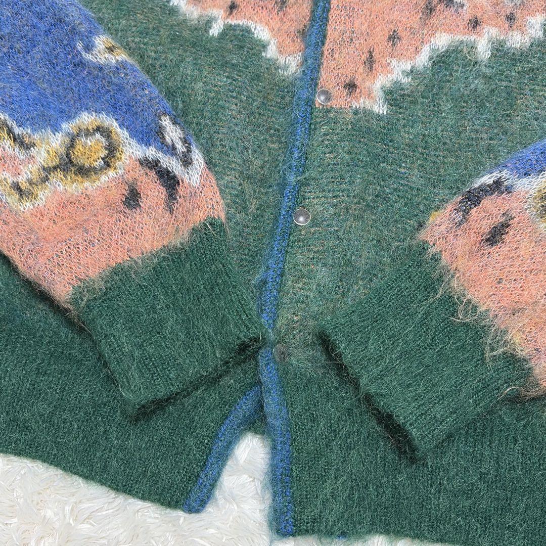 TOGA PULLA モヘア　ジャガードニット　カーディガン　総柄